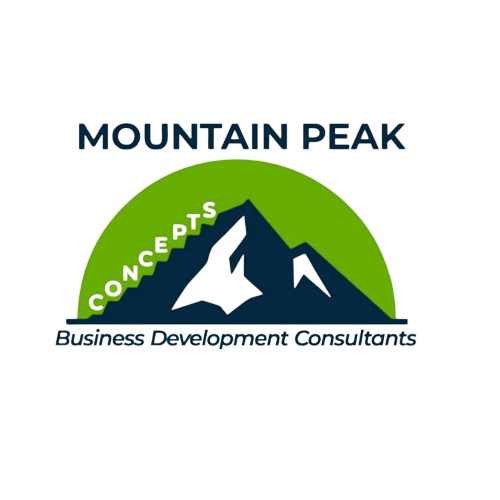 mountain peak concept logo